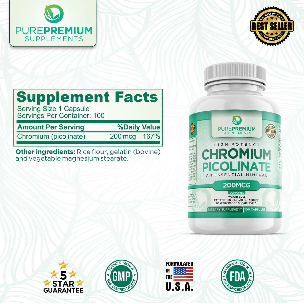 Premium Chromium Picolinate Supplement