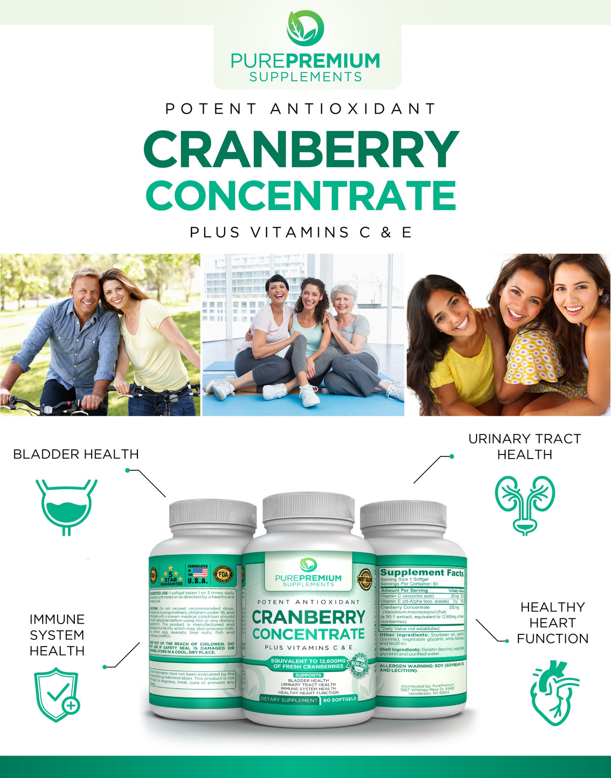 Premium Cranberry Concentrate Supplement