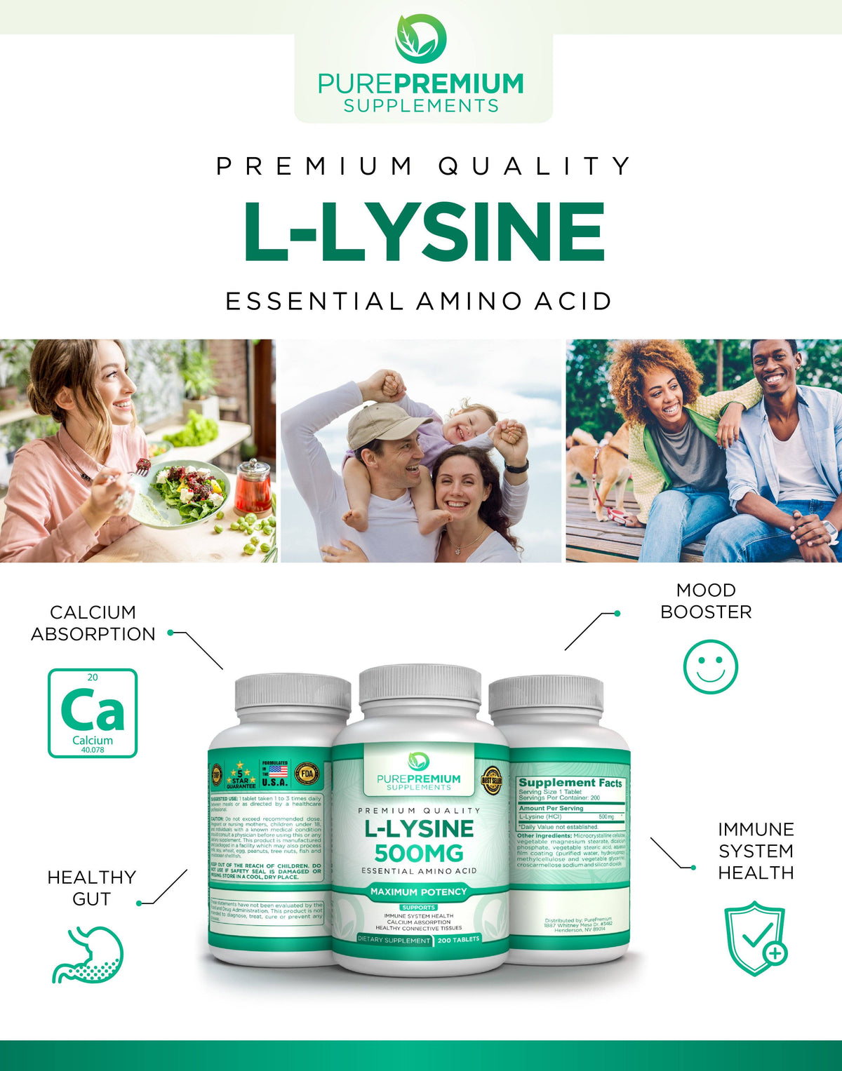Premium L-Lysine 500mg