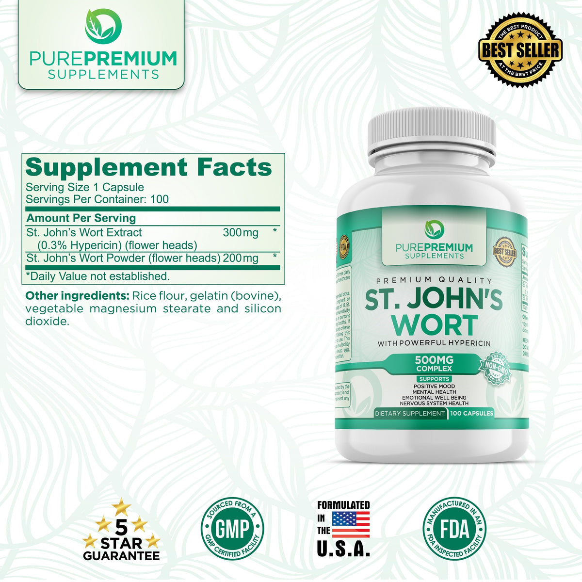 Premium St John’s Wort Supplement