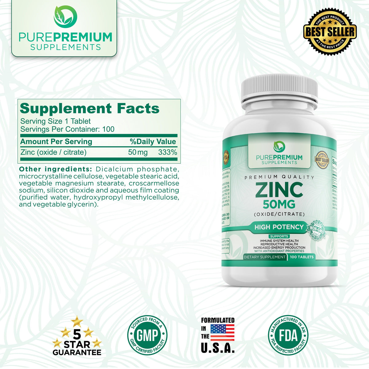 Premium Zinc Oxide/Citrate Supplement